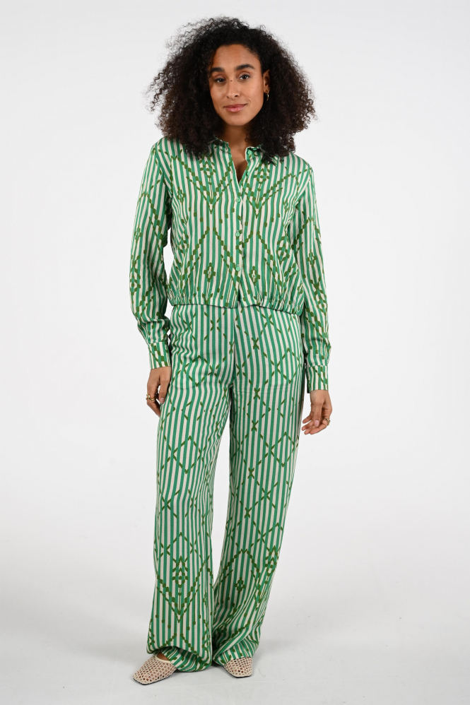 Geisha 63279-20 Blouse lange mouw Groen