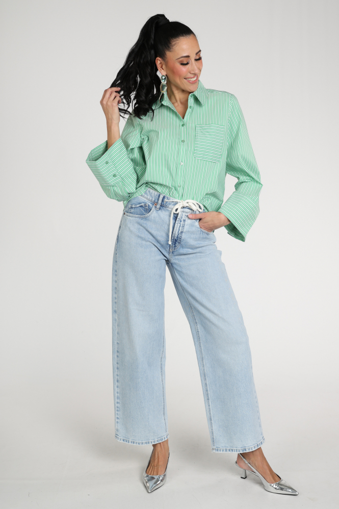 Co'couture 45055 Blouse lange mouw Groen