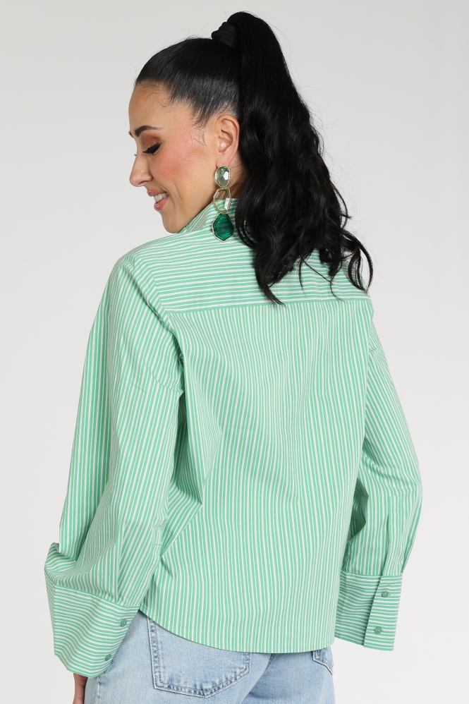 Co'couture 45055 Blouse lange mouw Groen