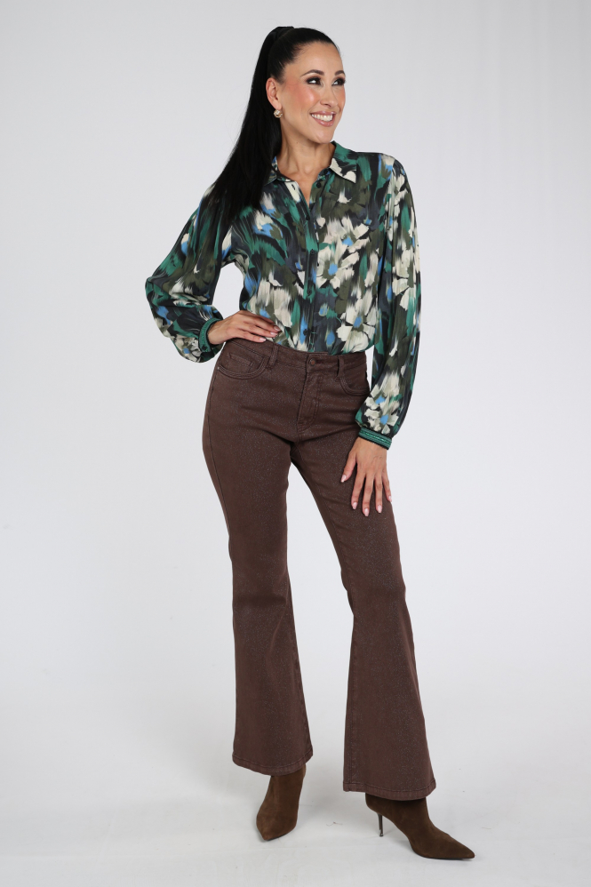 Geisha 63646-20 Blouse lange mouw Groen