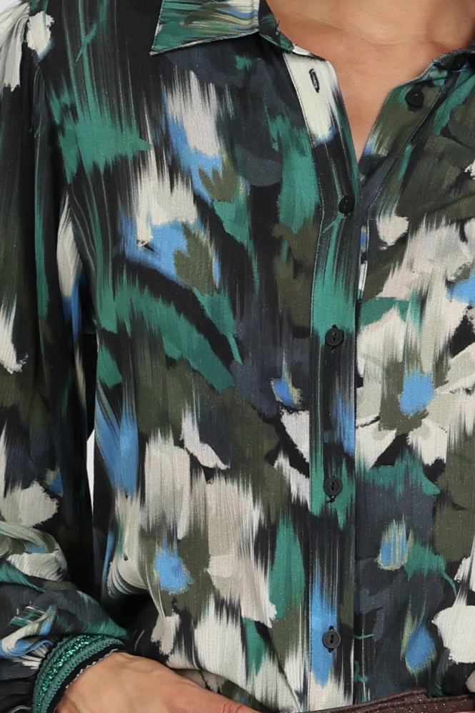 Geisha 63646-20 Blouse lange mouw Groen