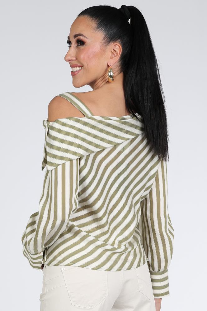 Caroline Biss 1644 Blouse lange mouw Groen