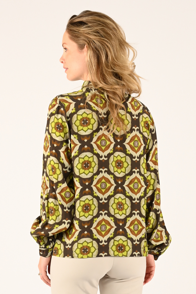 Geisha 33956-20 Blouse lange mouw Groen