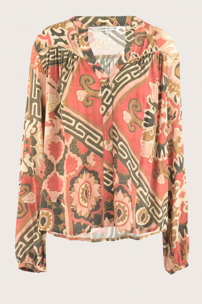 Summum 2s2998-11856 Blouse lange mouw Groen
