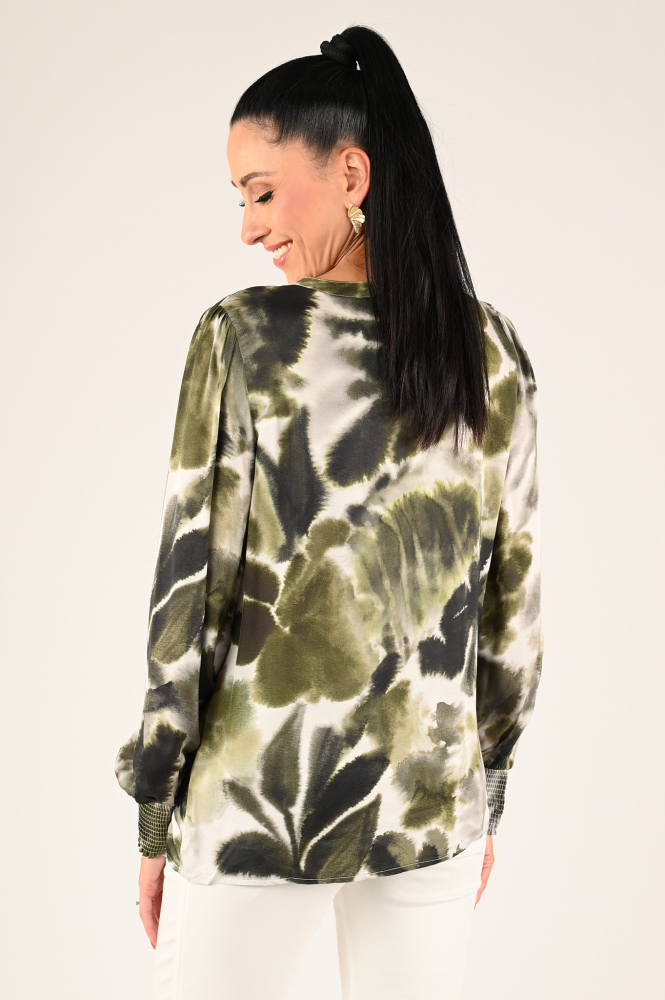 Monari 808251 Blouse lange mouw Groen