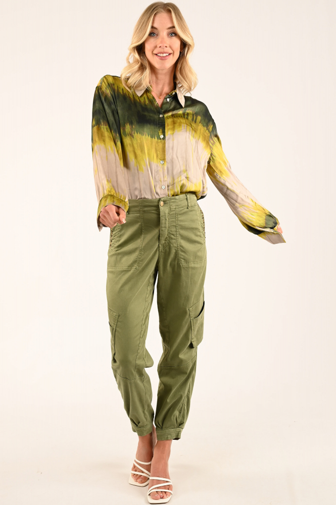 Summum 2s3275-12159 Blouse lange mouw Groen