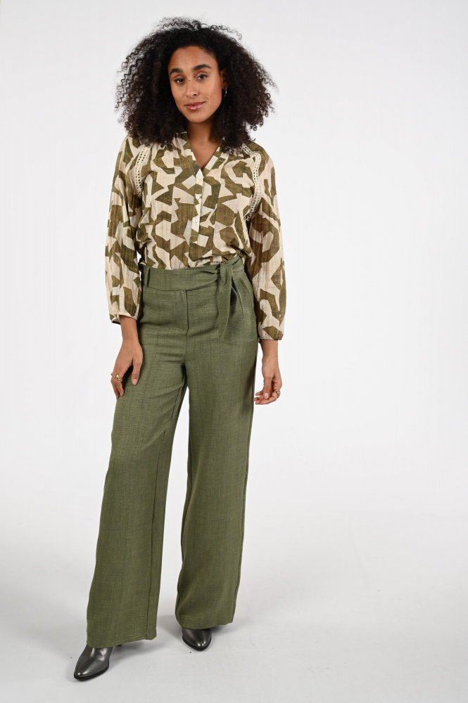 Geisha 63241-20 Blouse lange mouw Groen