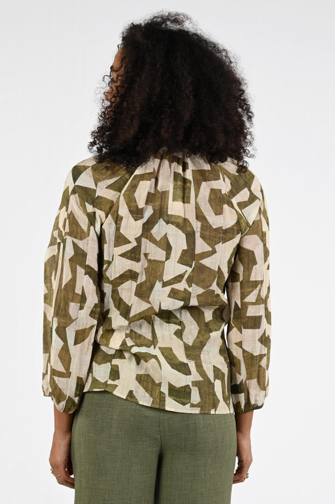 Geisha 63241-20 Blouse lange mouw Groen