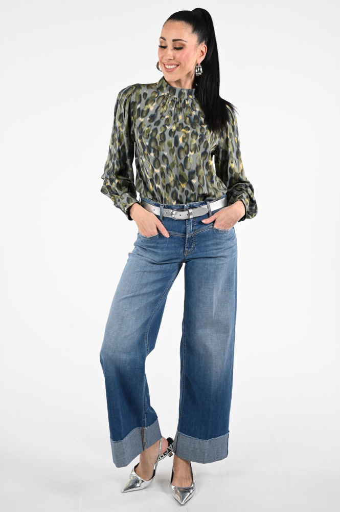 Geisha 53945-20 Blouse lange mouw Groen