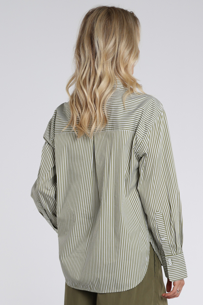 WithBlack 00001802 Blouse lange mouw Groen