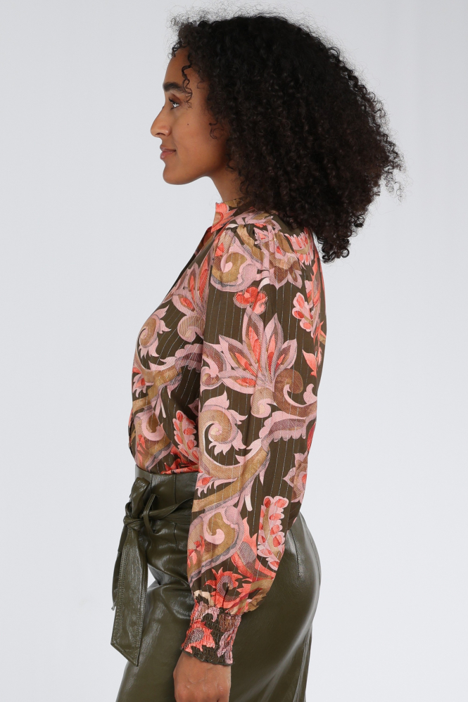 Geisha 63941-20 Blouse lange mouw Groen