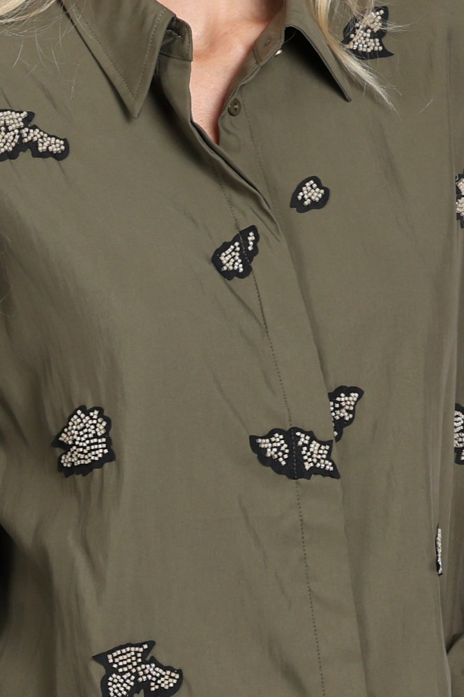 Nukus NKF02131 Blouse lange mouw Groen