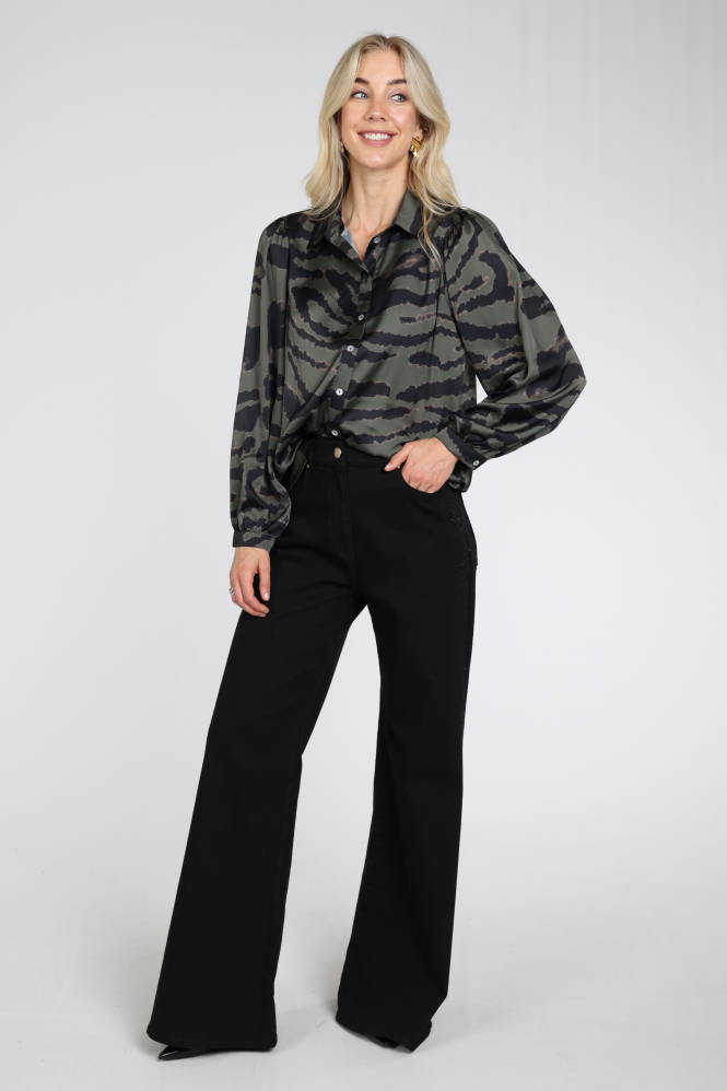 Nukus NKF02212 Blouse lange mouw Groen