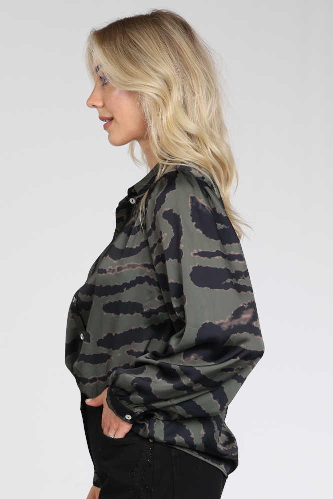 Nukus NKF02212 Blouse lange mouw Groen
