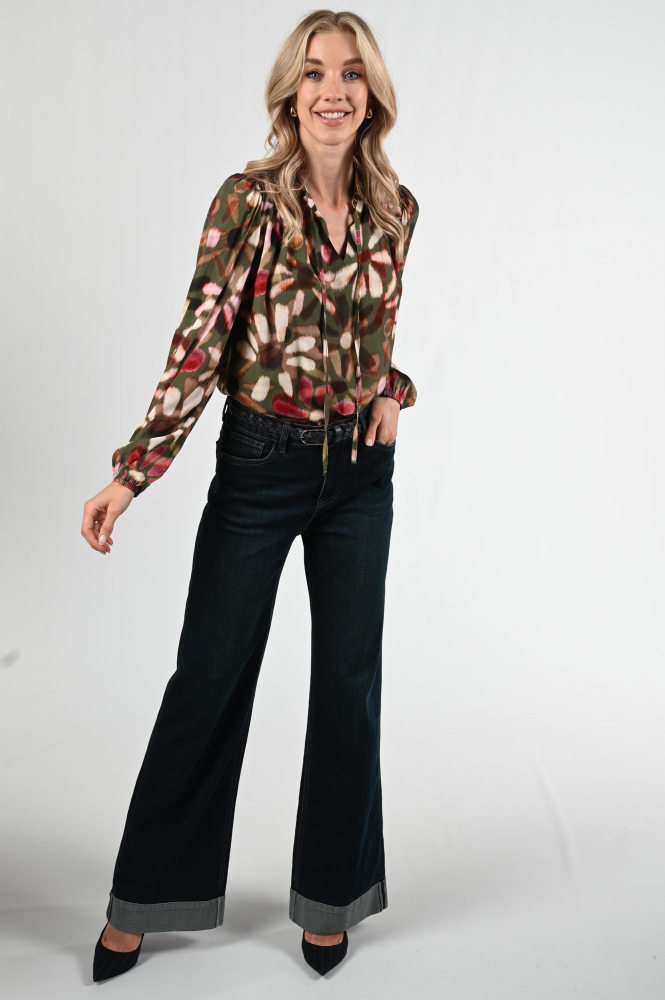 Geisha 53650-20 Blouse lange mouw Groen