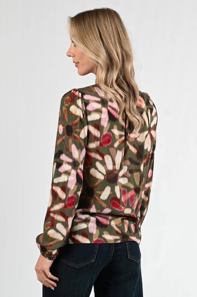 Geisha 53650-20 Blouse lange mouw Groen