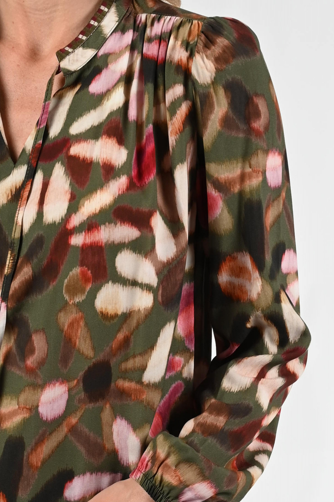 Geisha 53650-20 Blouse lange mouw Groen