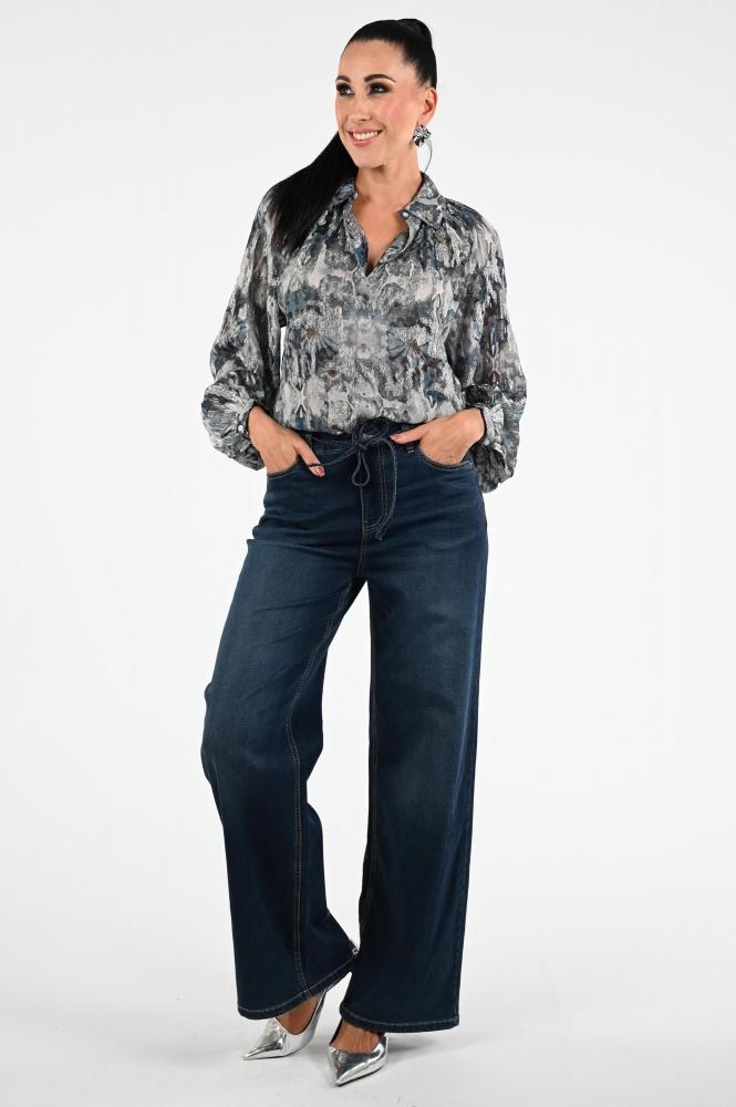 Geisha 53850-81 Blouse lange mouw Blauw