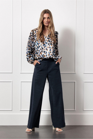 Studio Anneloes Kylie satin top  Blauw