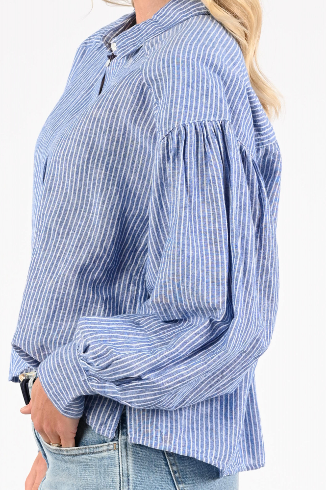 By-Bar 26112027 Blouse lange mouw Blauw