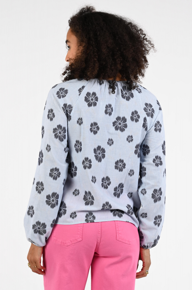 Geisha 63213-20 Blouse lange mouw Blauw