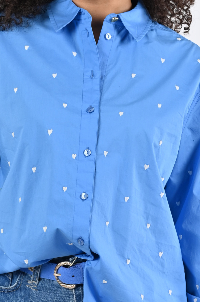 Fabienne Chapot CLTBLS24SS260253 Blouse lange mouw Blauw