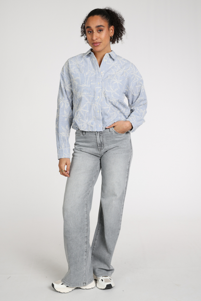 Moscow Femila-2 137-05 Blouse lange mouw Blauw