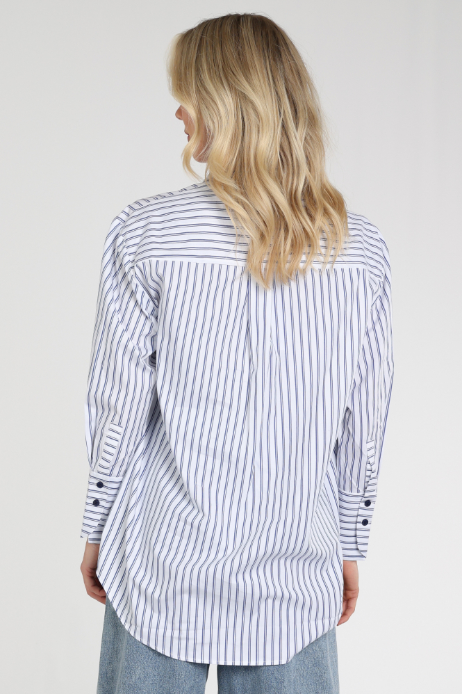 Haute L'Amitié HL10522 Blouse lange mouw Blauw