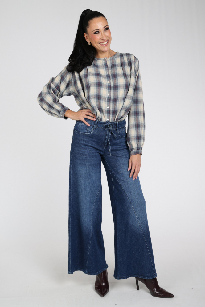 By-Bar 26412021 Nyka Blouse lange mouw Blauw