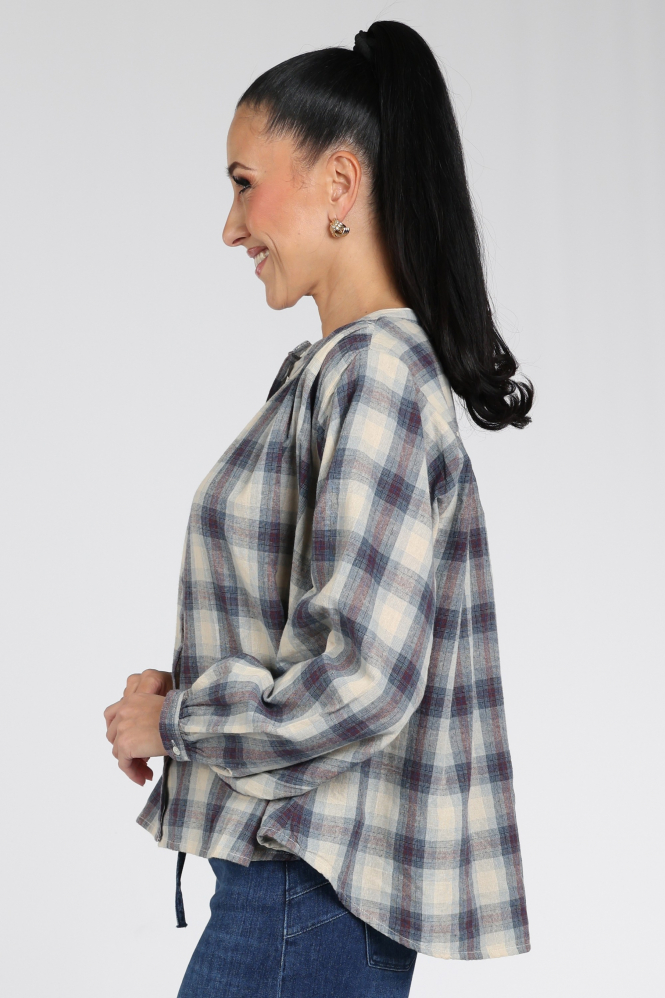 By-Bar 26412021 Nyka Blouse lange mouw Blauw