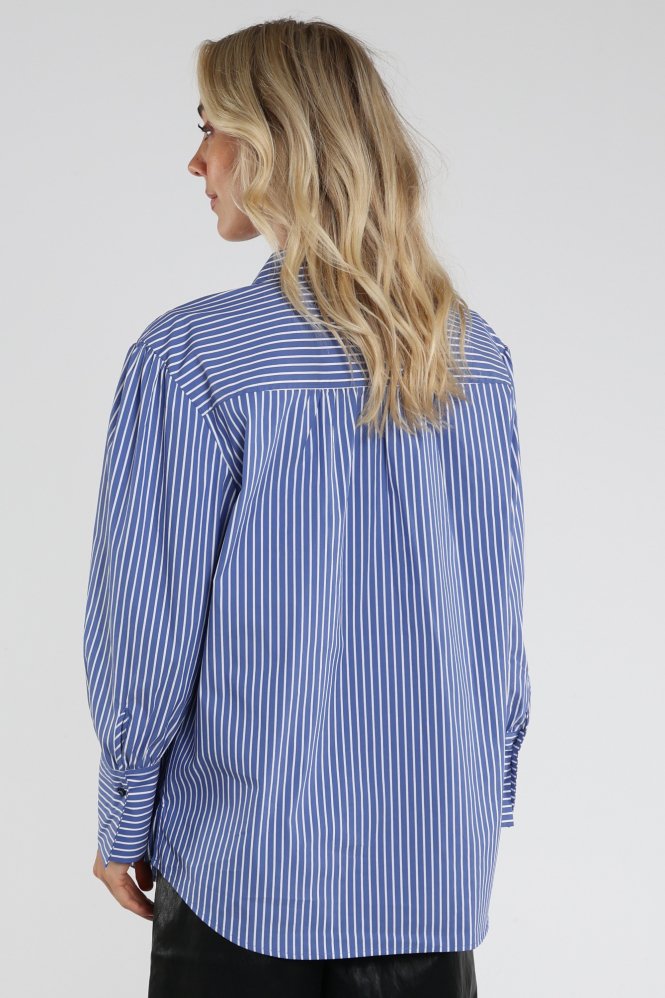 Oui 99200 Blouse lange mouw Blauw
