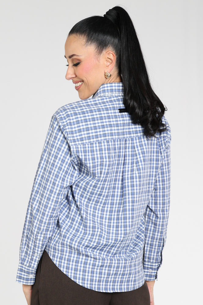 Haute L'Amitié hl10719 Blouse lange mouw Blauw