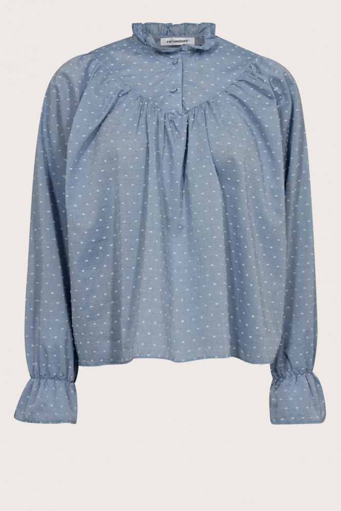 Co'couture 35563 Blouse lange mouw Blauw