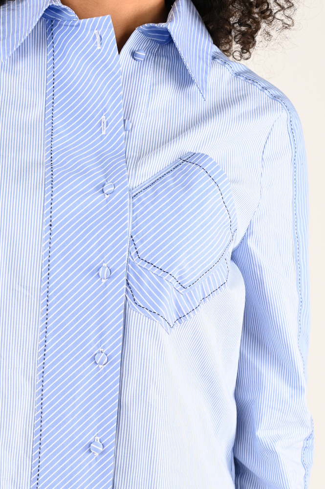 Caroline Biss 4616 Blouse lange mouw Blauw