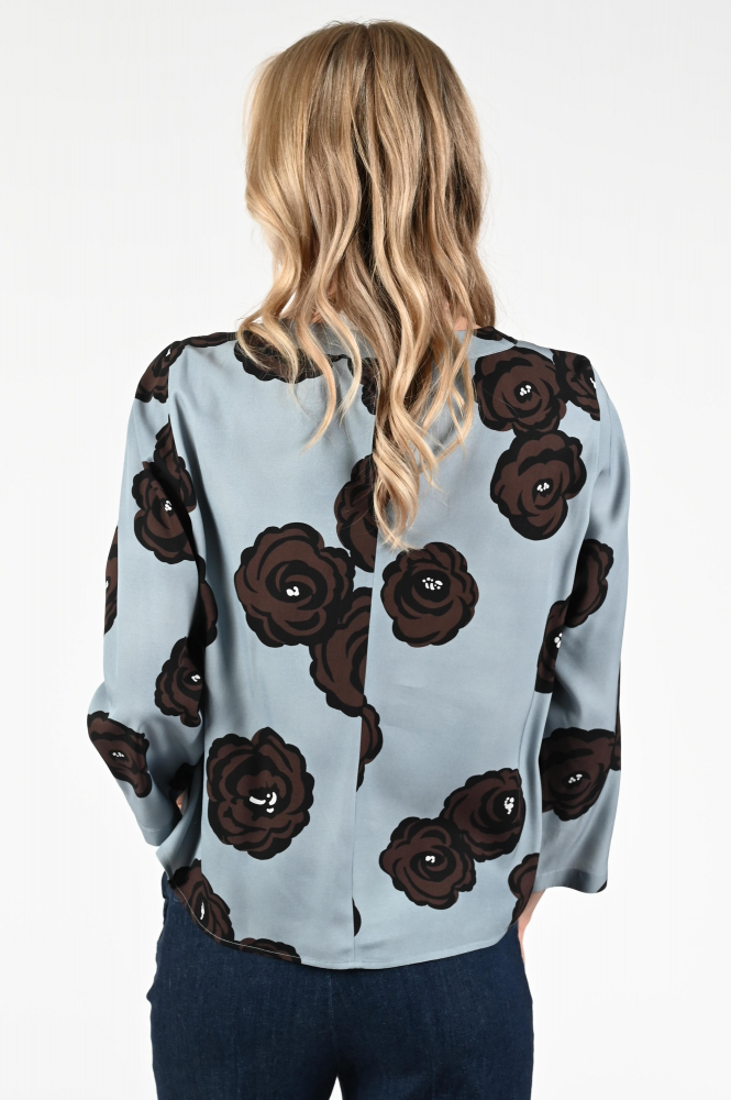 Luisa Cerano 218532-3728 Blouse lange mouw Blauw