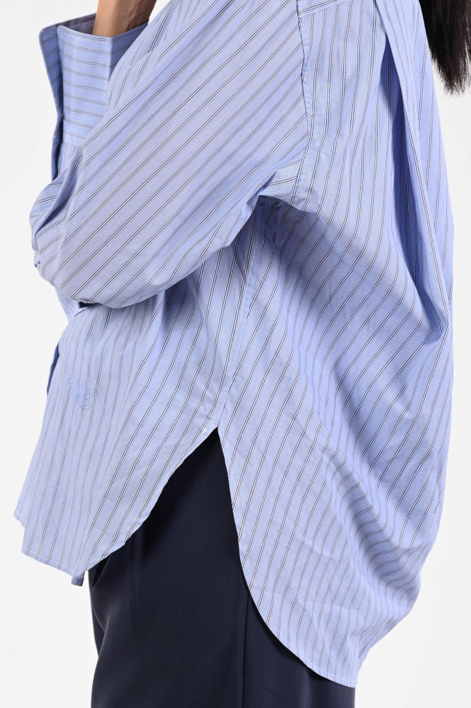 WithBlack Noa stripe Blouse lange mouw Blauw