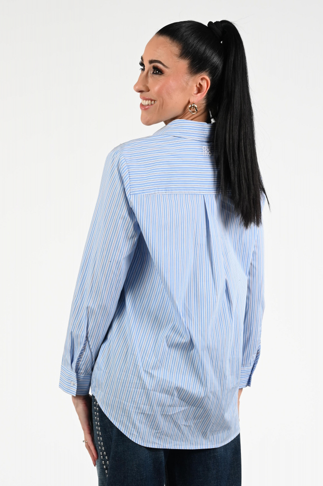 Oui 94234 Blouse lange mouw Blauw