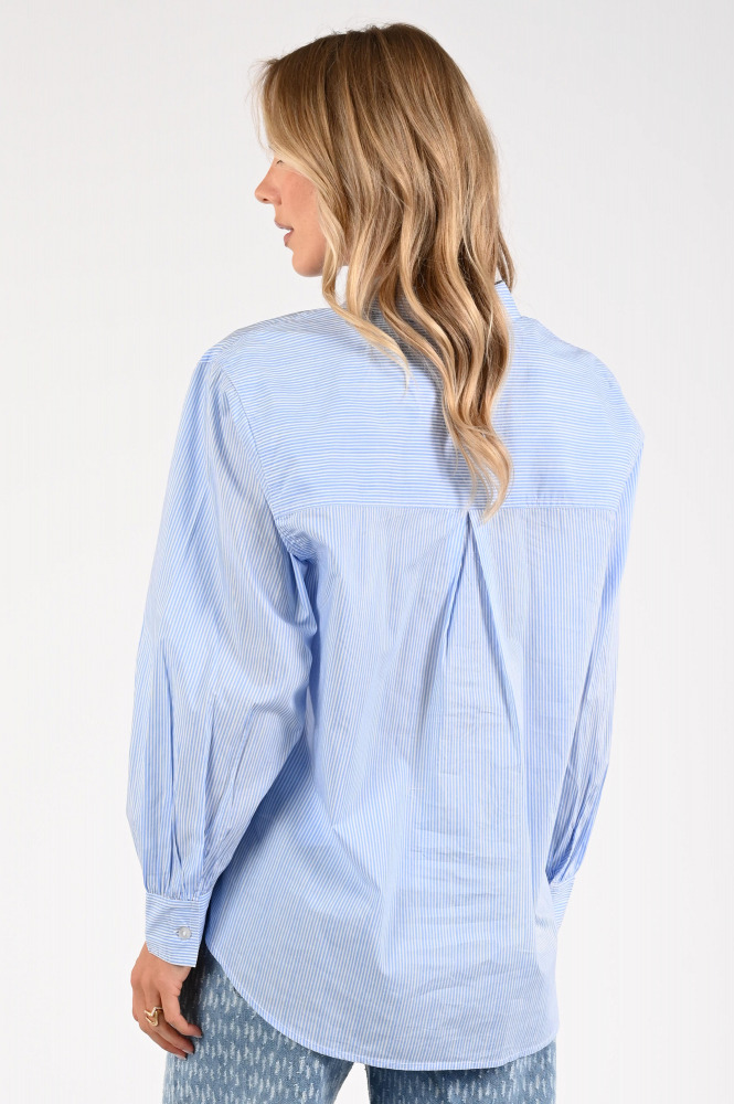 Fabienne Chapot CLTBLS35AW250155 Blouse lange mouw Blauw