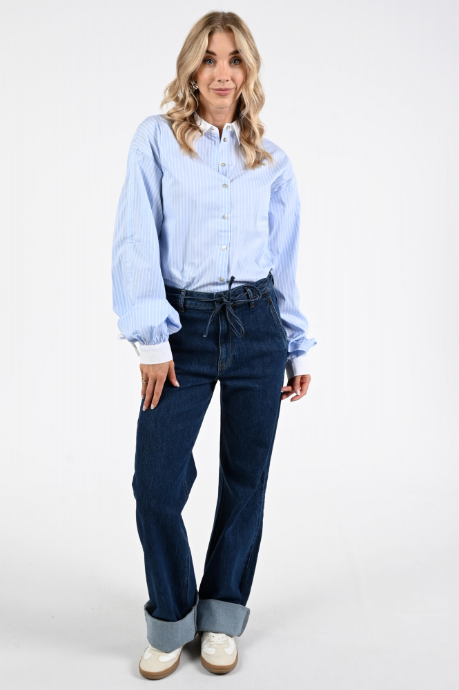 Nukus nkf02093 Blouse lange mouw Blauw