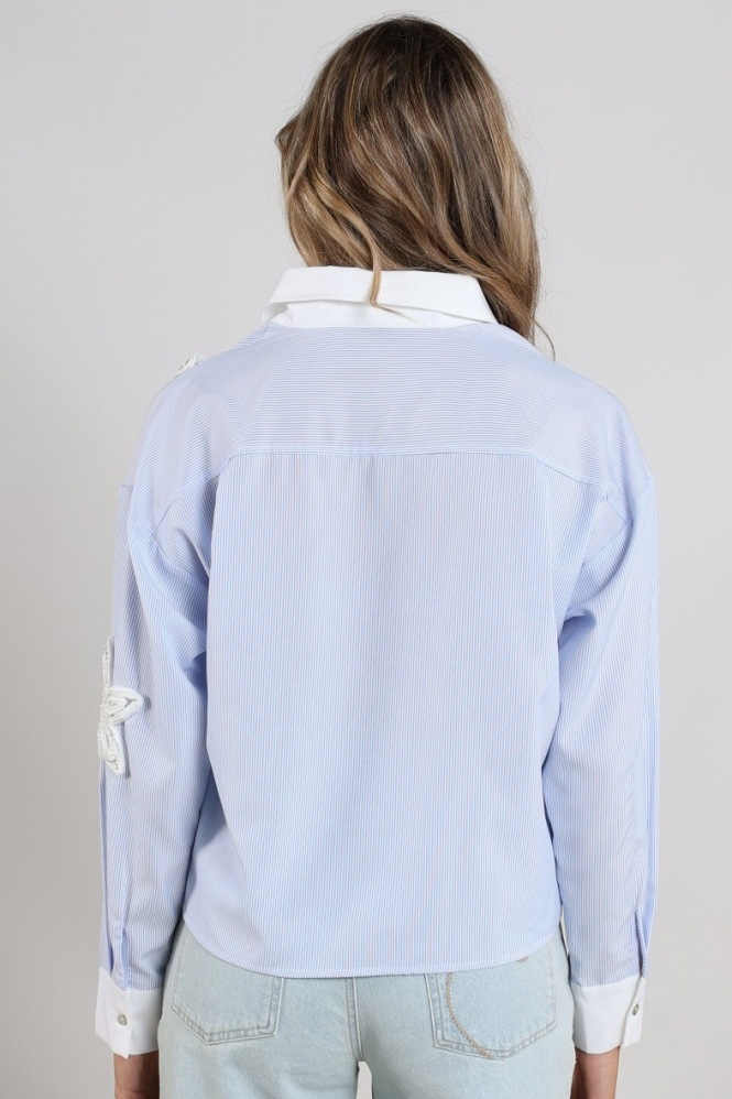 Nukus NKS02218 Blouse lange mouw Blauw