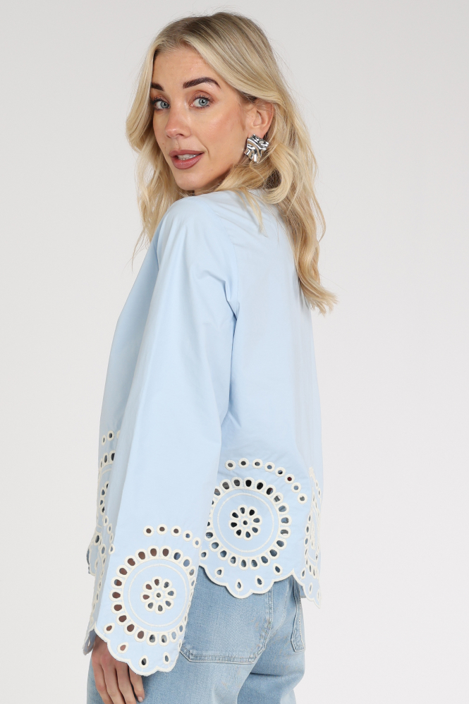 Nukus NKS02187 Blouse lange mouw Blauw