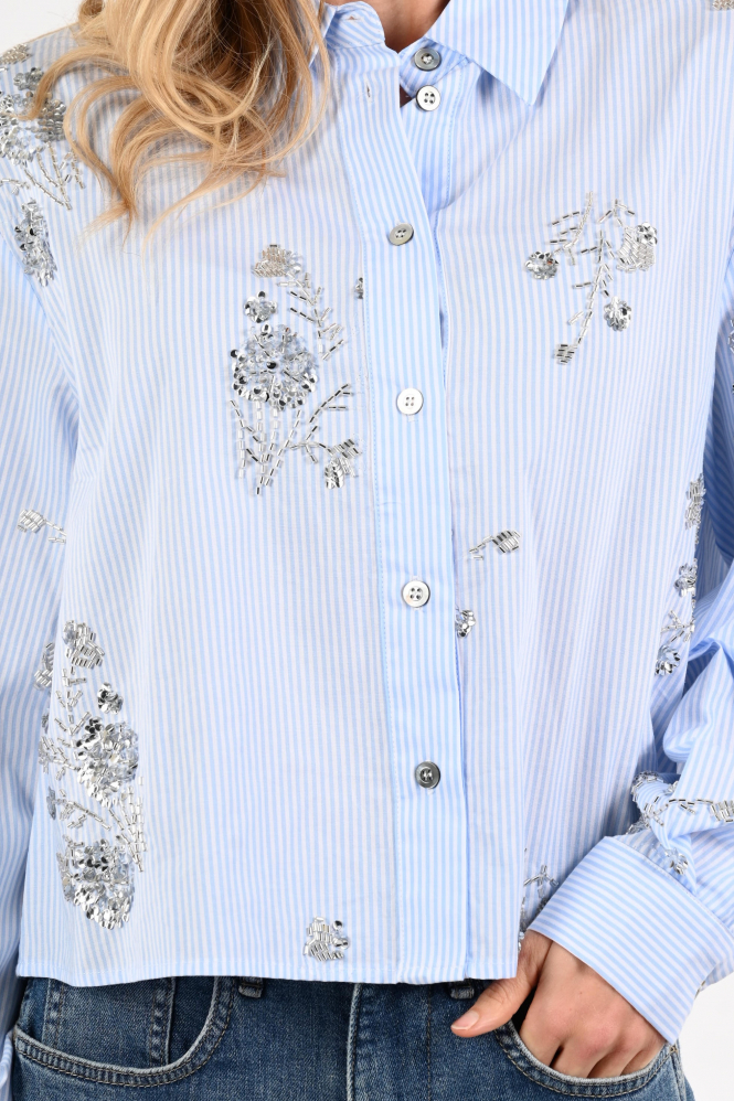 Nukus NKS02138 Blouse lange mouw Blauw