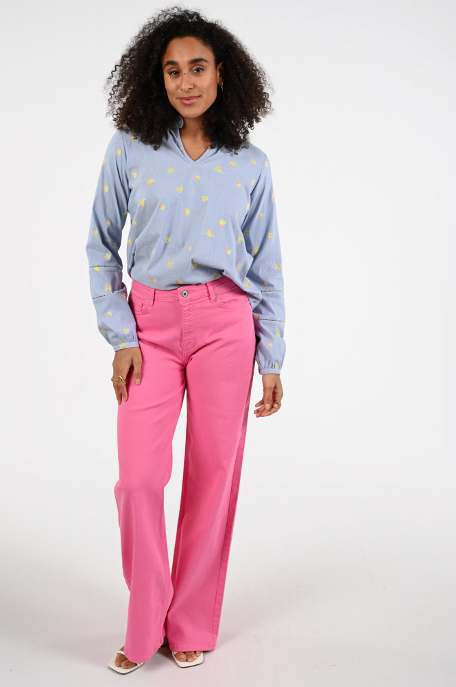 Geisha 63243-20 Blouse lange mouw Blauw