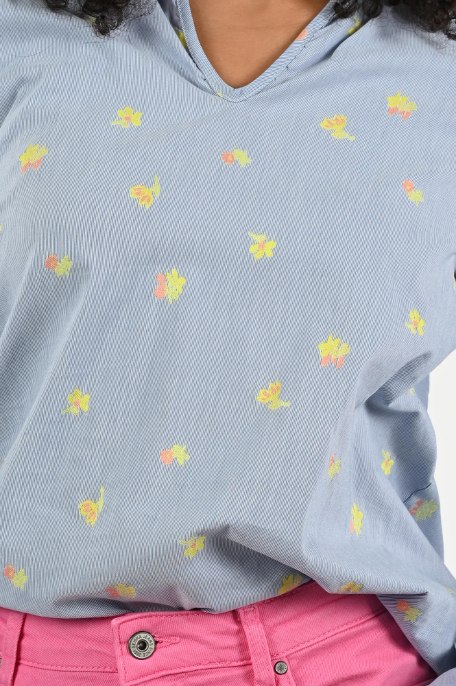 Geisha 63243-20 Blouse lange mouw Blauw