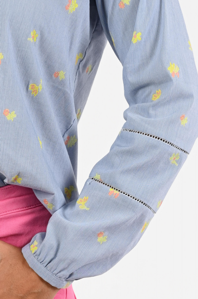 Geisha 63243-20 Blouse lange mouw Blauw