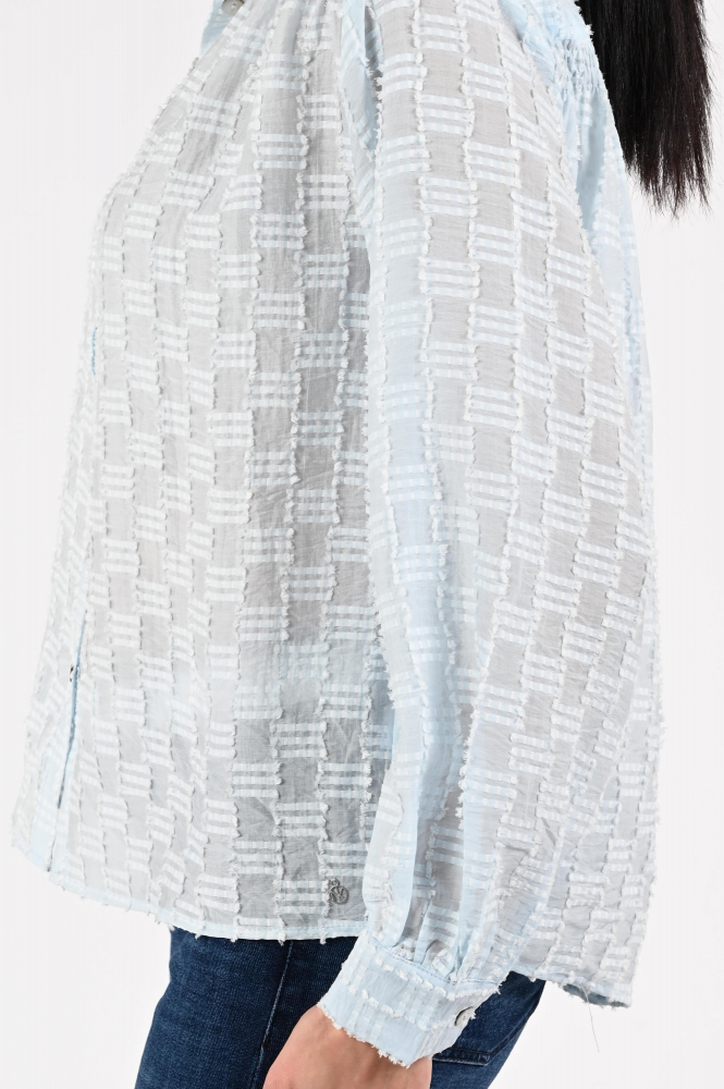 Nukus NKF02028 Blouse lange mouw Blauw