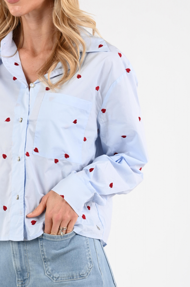 Nukus NKS02102 Blouse lange mouw Blauw