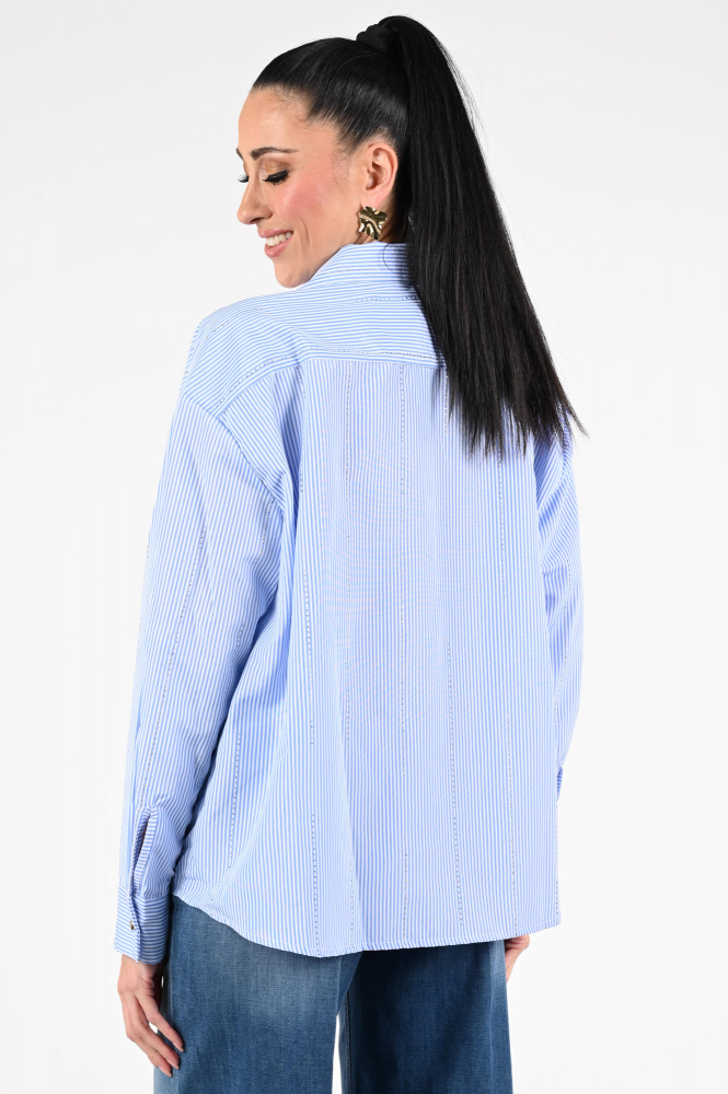 Geisha 53821-70 Blouse lange mouw Blauw