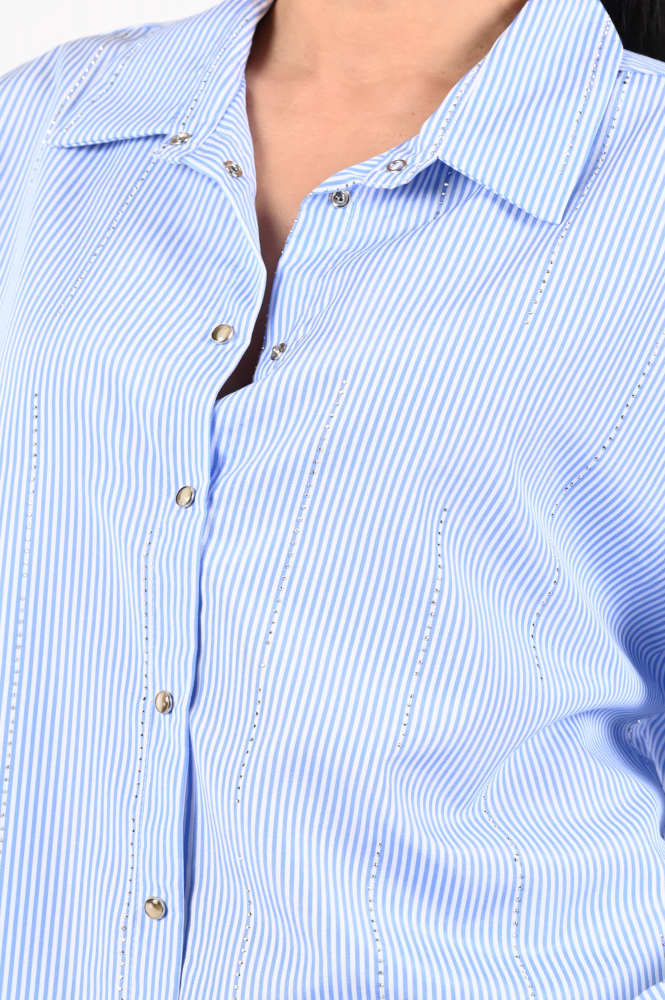 Geisha 53821-70 Blouse lange mouw Blauw