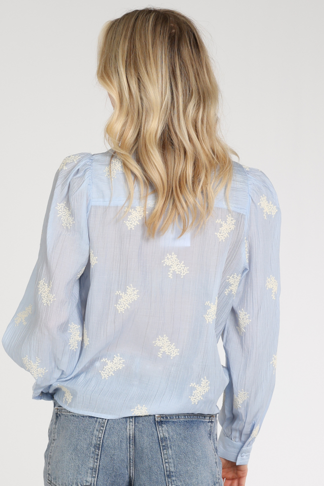 Co'couture 45056 Blouse lange mouw Blauw